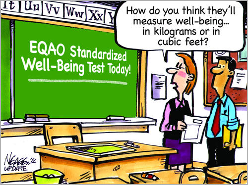 Student well-being... EQAO’s newest frontier? (Cartoon)