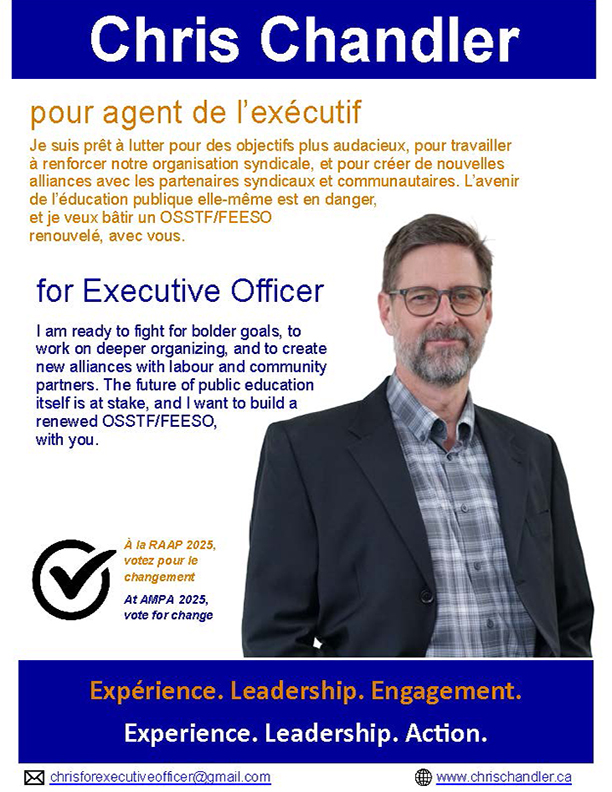 image of Christ Chandler Executive Officer elections poster