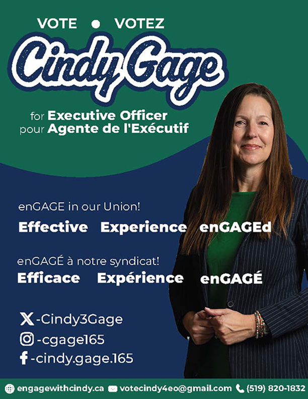 Image of Executive Officer - Cindy Gage elections poster