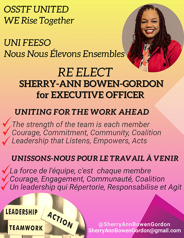 image of Executive Officer - Sherry-Ann Bowen-Gordon elections poster