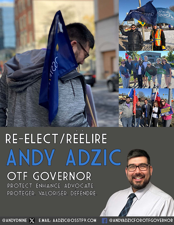 image of OTF Governor - Andy Adzic elections poster