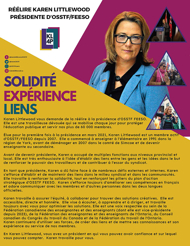 image of Karen Littlewood, Présidence elections poster