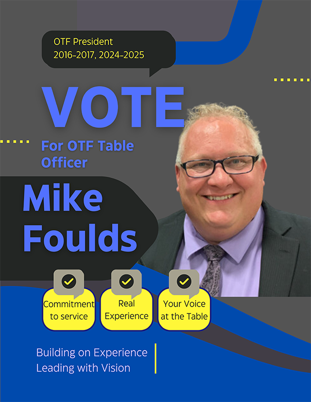 image of Mike Foulds, Table Officer elections poster