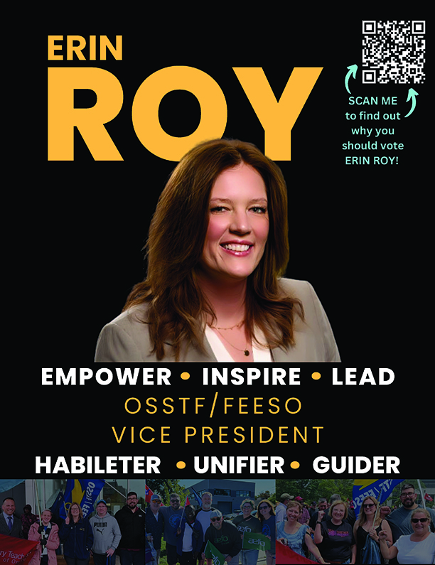 Vice-President Erin Roy elections poster