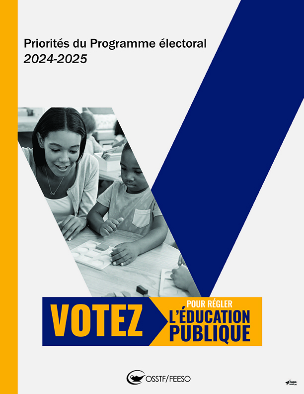 Programme en matière d’éducation d’OSSTF/FEESO 2025 – Votez pour régler l’éducation publique page 1 image