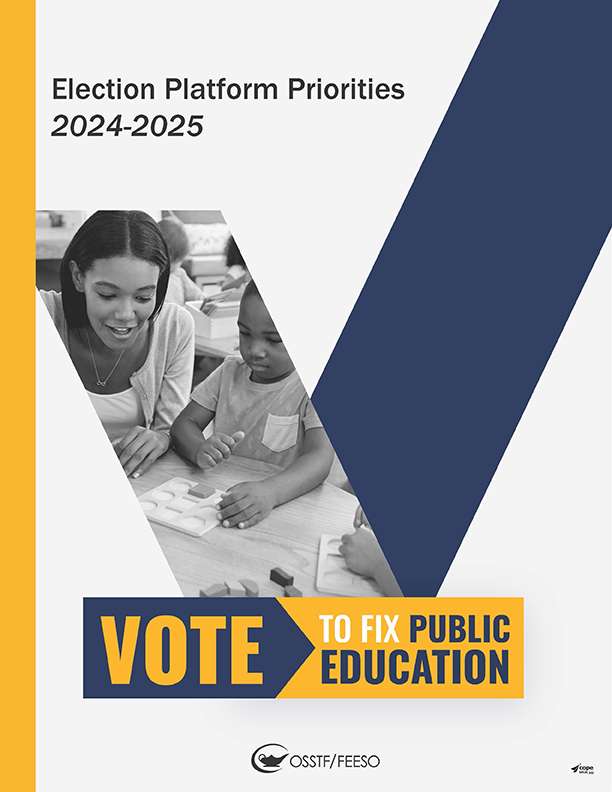 OSSTF/FEESO 2025 Education Platform - Vote to Fix Public Education image 